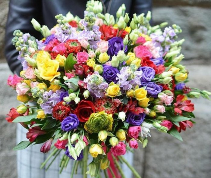 Фото необычного и шикарного букета цветов