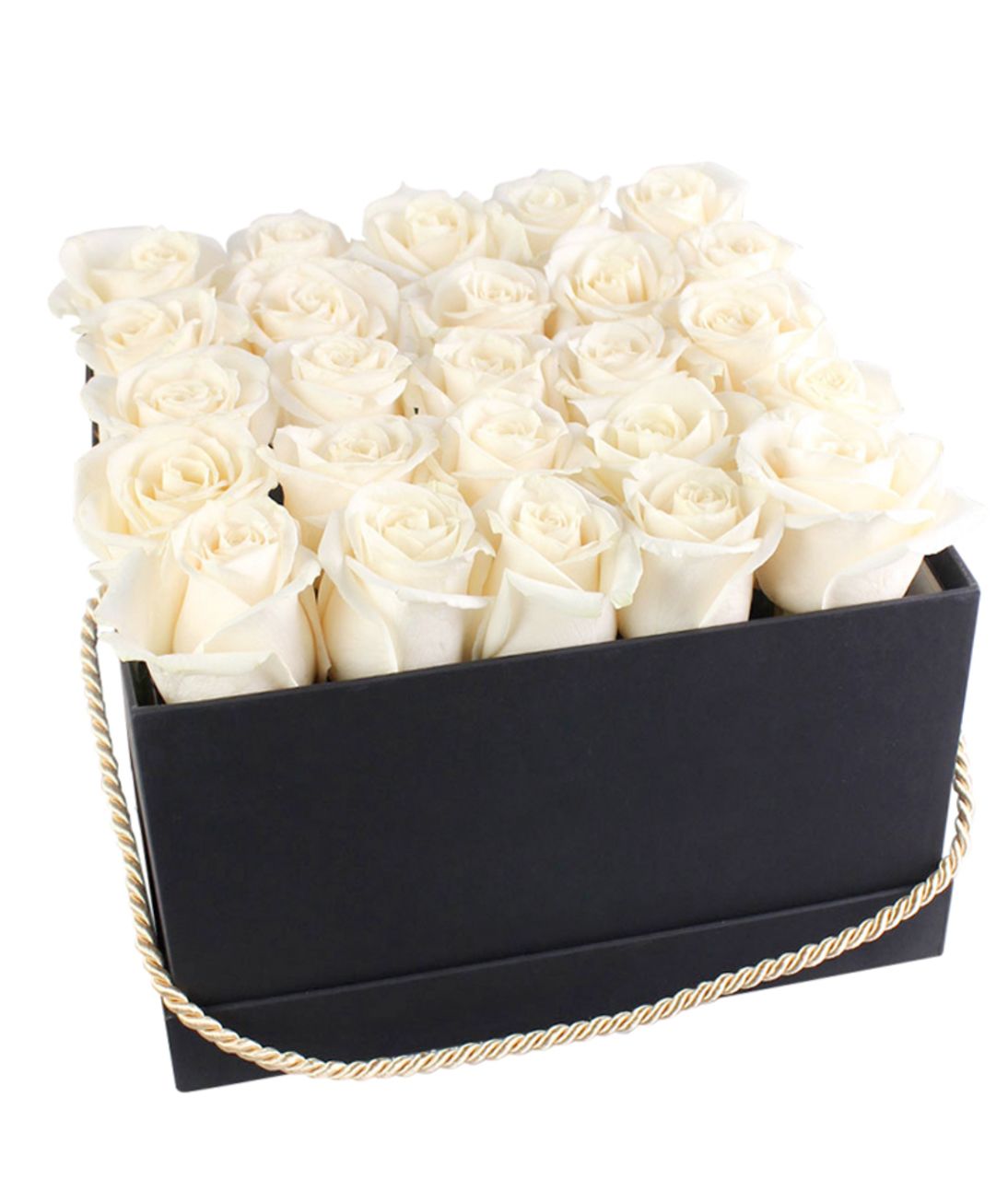 Фото недорогих белых роз в коробке
