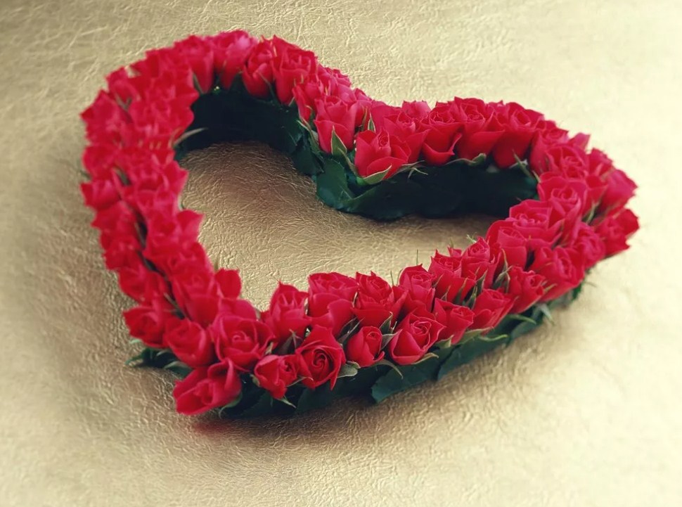 Фото доставленного сердца из роз в Санкт-Петербурге