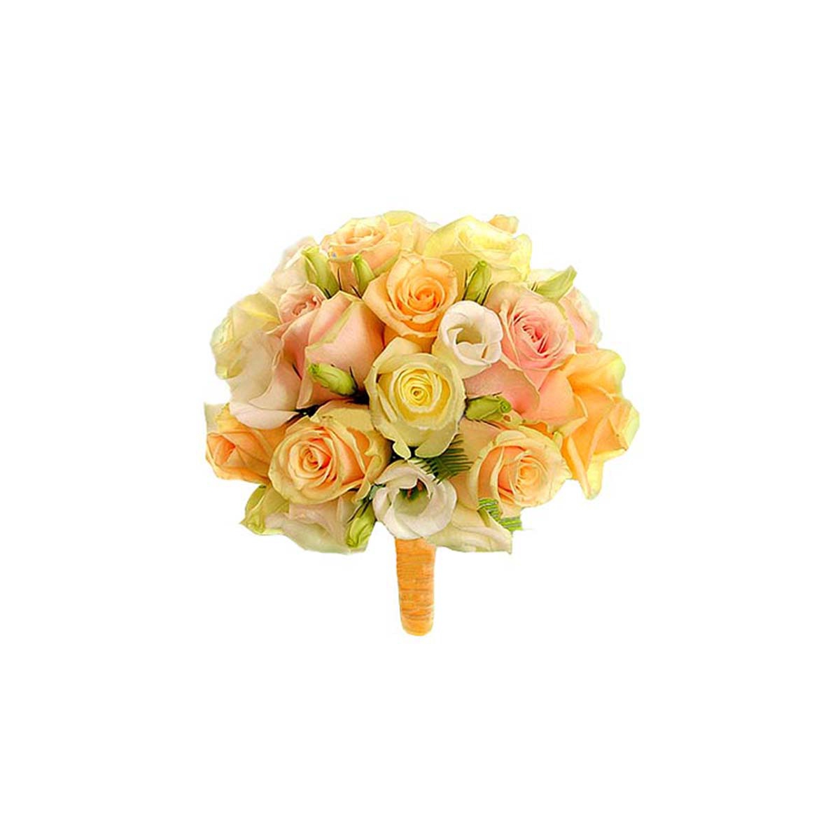 Свадебный букет из роз «Персик»