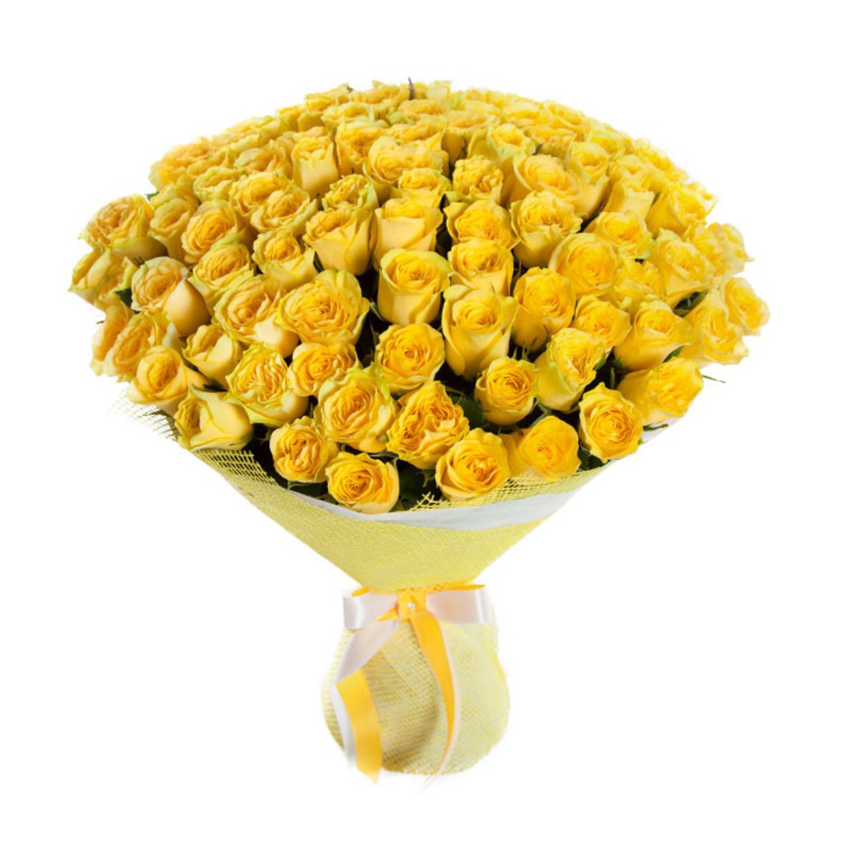 Букет из 101 желтой розы
