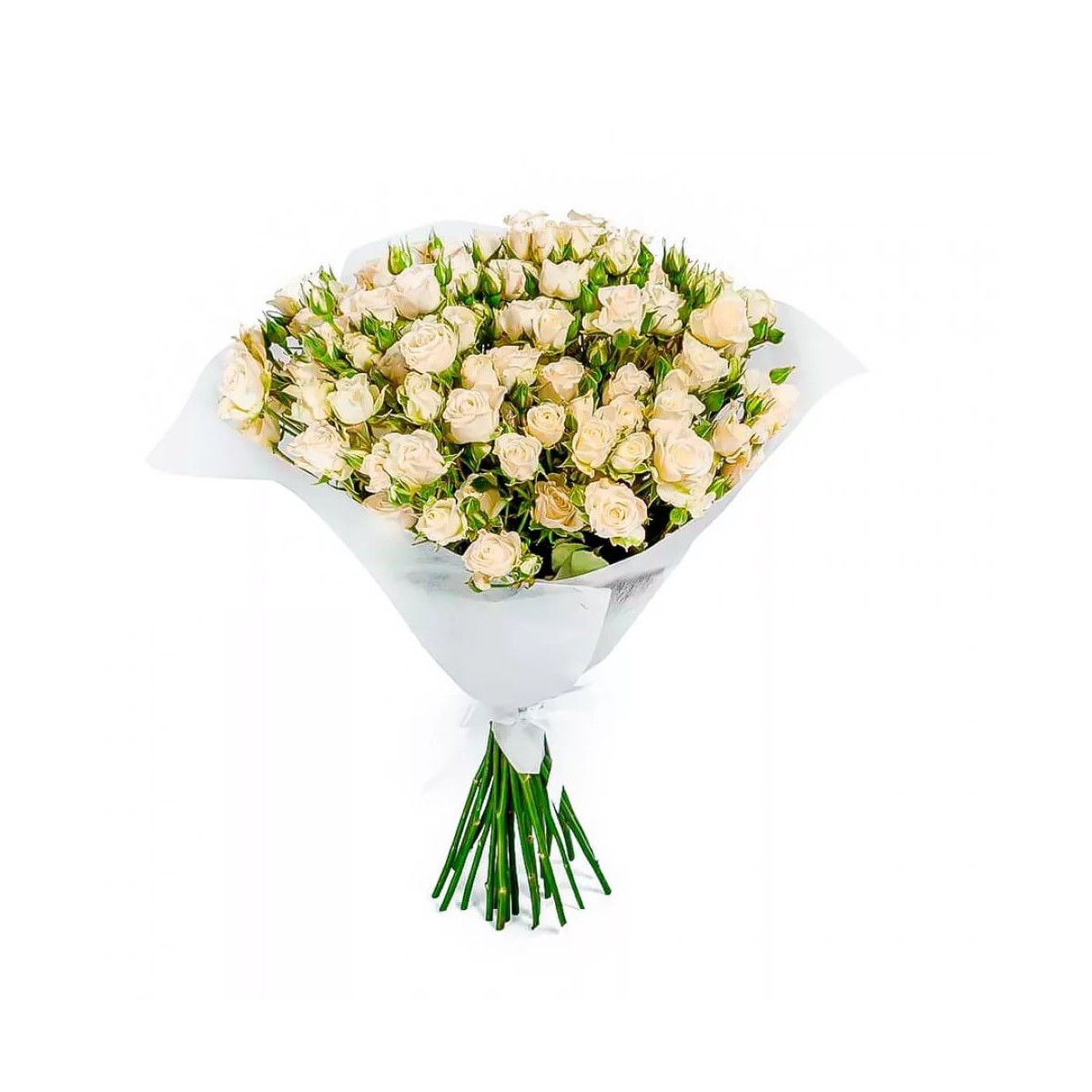 Букет из белых кустовых роз "Марина"