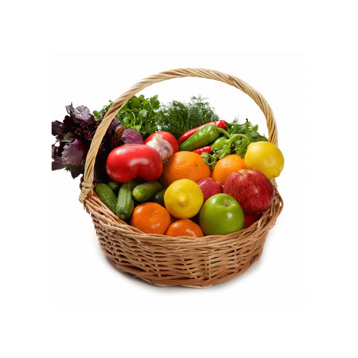 Корзина с фруктами и овощами "Кладовая здоровья"