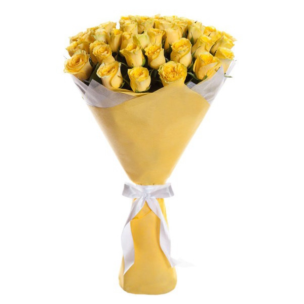 Букет из 51 желтой розы. Фото 1