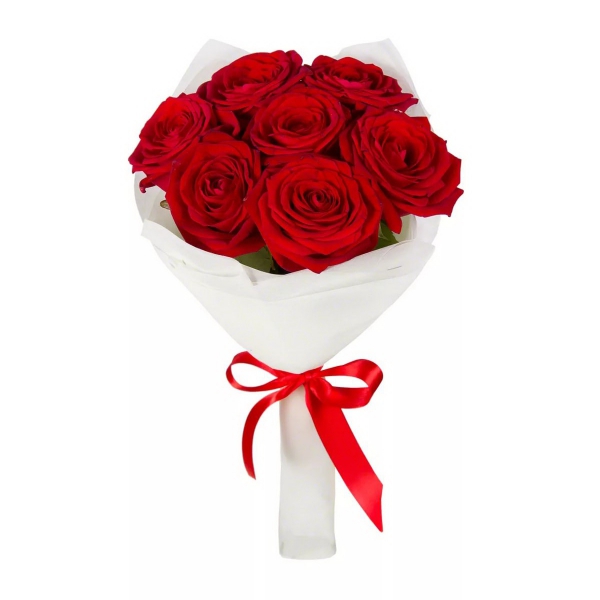 Букет из 7 красных роз "Кристина"