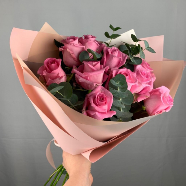 Букет с розовые розы. Фото 2