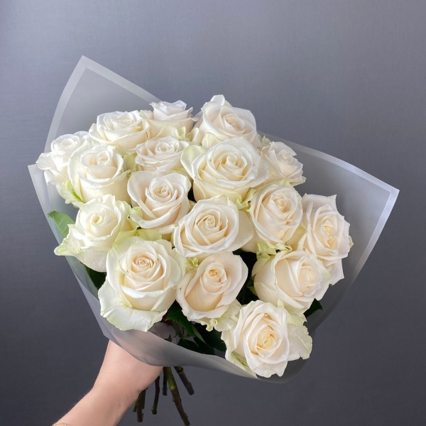 Букет из белых роз Эквадор. Фото 1